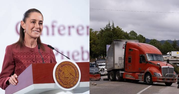 Hay diálogo con transportistas, dice Sheinbaum ante bloqueos carreteros