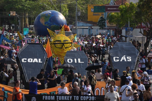Climate protesters demand to be heard as they march on COP30 with costumes and drums