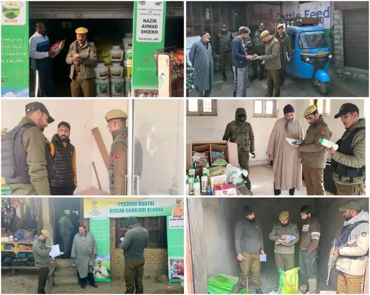 Police conduct comprehensive checking of fertilizer and chemical shops in Ganderbal