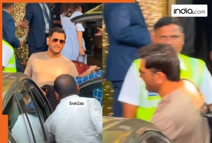 WATCH: MS Dhoni spotted at a private Airport after IPL 2026 Retention Day, looks dashing in…