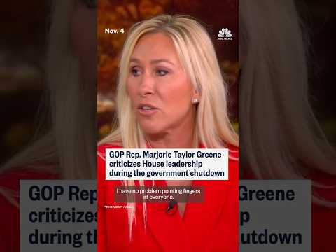 GOP Rep. Majorie Taylor Greene criticizes House leadership during government shutdown