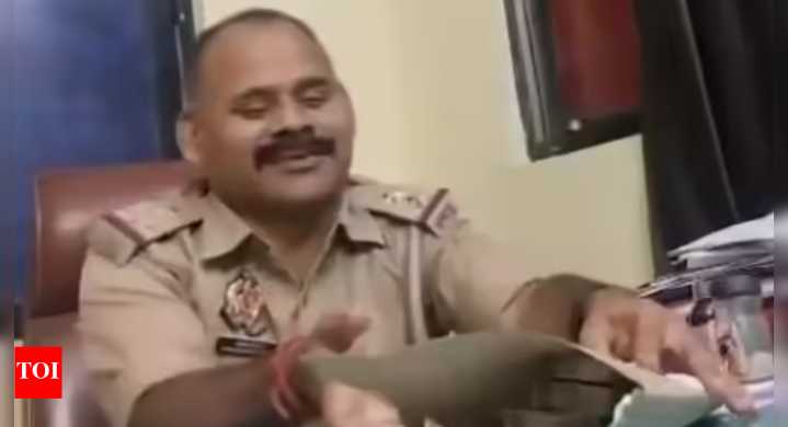 Watch: Lucknow cop nabbed taking Rs 2 lakh bribe to drop name of rape accused