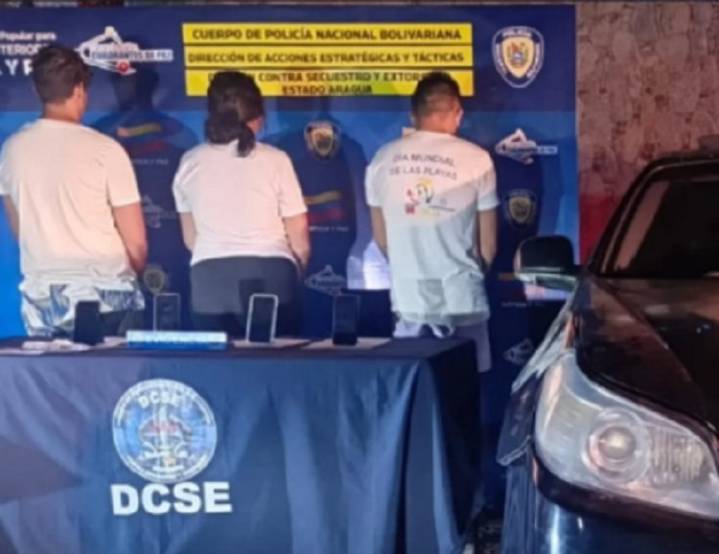 Capturados tres extorsionadores en la Av. Aragua