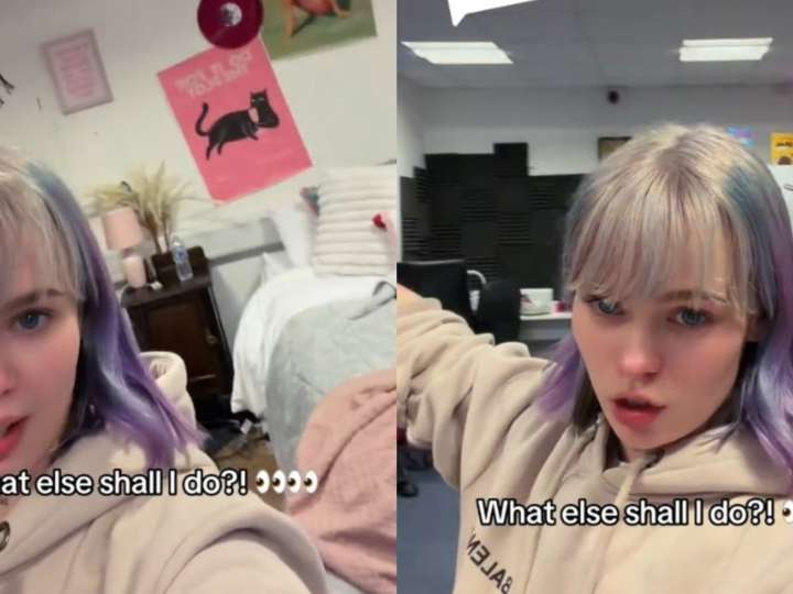 Una joven tiktoker se volvió viral al revelar que vive en una escuela abandonada: "Es aterrador"