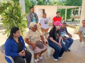 Autoridades refuerzan la atención a adultos mayores en su visita al Geriátrico María Auxiliadora.