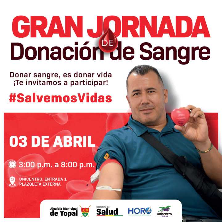 Participe de la Segunda Jornada de Donación de Sangre en Yopal
