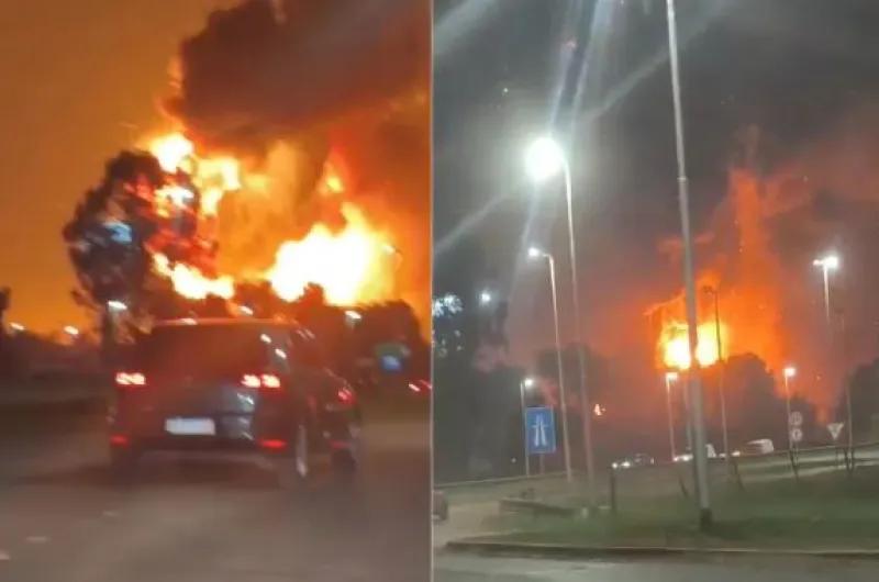 Impresionante explosión en el Polo Industrial de Ezeiza: ardió una fábrica de agroquímicos y generó alarma en la zona