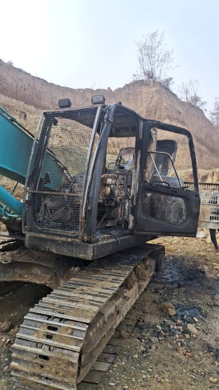 L&T Machine Catches Fire in Budgam; Police Probe Launched
