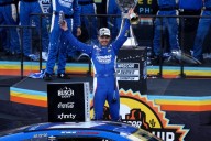 Kyle Larson wins second NASCAR championship, denying Denny Hamlin in overtime