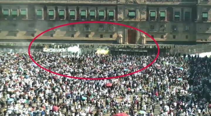 Retiró Generación Z vallas del Zócalo; les lanzaron gas lacrimógeno