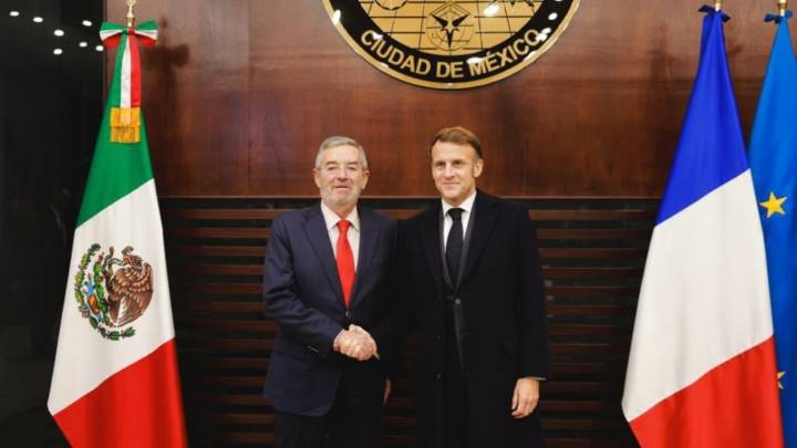 Recibe canciller De la Fuente al presidente de Francia, Emmanuel Macron, quien realiza visita oficial a México