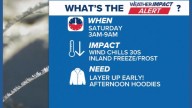 Weather Impact Alert: Freeze warning in place for SE Georgia Saturday with near freezing in Jacksonville