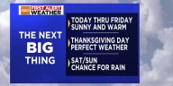 Milder, dry Thanksgiving, chance of showers this weekend for Phoenix area