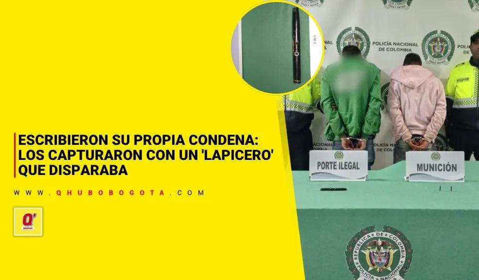 En Kennedy: capturan a dos hombres con arma de fuego tipo lapicero