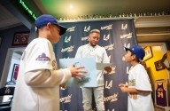Dodgers’ Miguel Rojas signs autographs in Claremont appearance