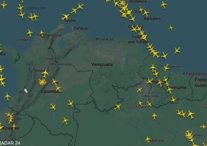 Aviones comerciales evitan el espacio aéreo venezolano ante advertencia de Estados Unidos