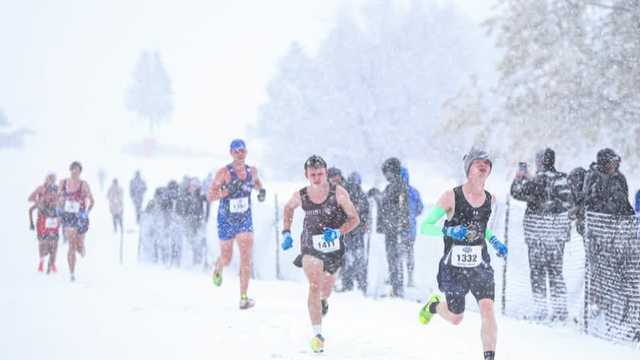 Iowa weather: Junior College Cross Country National Championships look like a snow globe