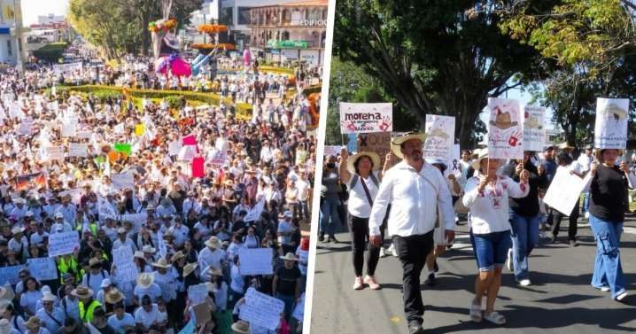 Miles llenan calles de Uruapan en nueva ‘Marcha de la Paz’ tras homicidio de Carlos Manzo