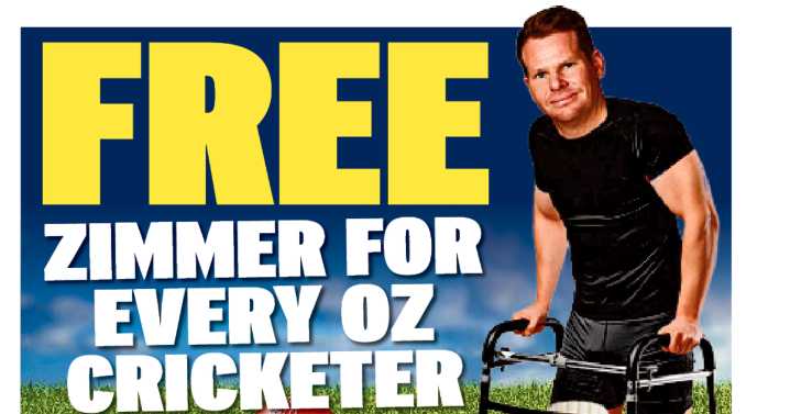 Free Zimmerframe for every Aussie cricketer as we warn them 'don't poke the bear'