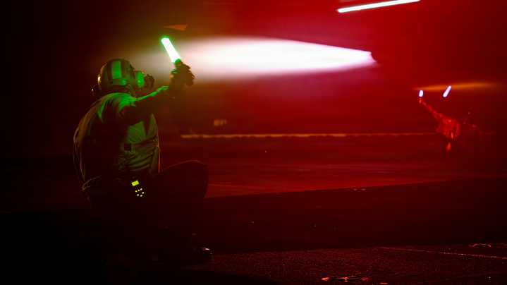 Primeras imágenes desde el portaaviones USS Gerald R. Ford en el Caribe