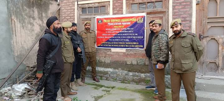 J&K Police attach Awantipora property of separatist presently in PoK
