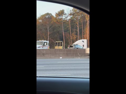 Crash carnage on I-75 SB at Canton Connector in Cobb County