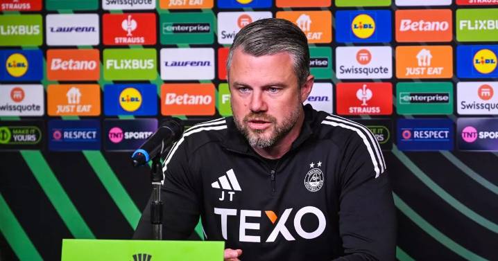 Jimmy Thelin tells Aberdeen fans 'nothing is impossible' as boss adamant Conference League dream is within reach