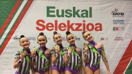 Las campeonas de España del CD La Victoria presentan sus galones en el torneo Euskalgym