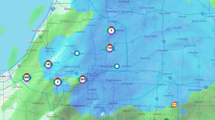 Thousands without power in southwest Michigan