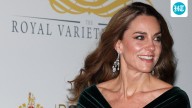 Kate Middleton stuns in velvet gown and Queen Elizabeth's diamond earrings