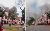 Fuerte incendio consume casona y moviliza al menos 8 unidades de bomberos en el Rímac