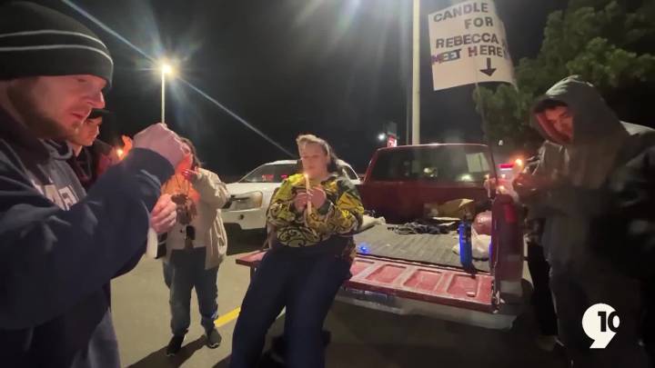 Friends hold vigil for missing pregnant woman on her due date