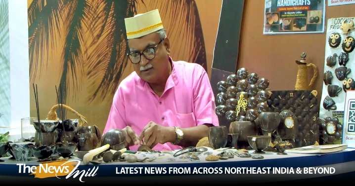 Artisan Vijaydatta Lotlikar showcases coastal handicrafts at Bharat Parv