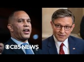 Hakeem Jeffries, Mike Johnson speak on government shutdown vote