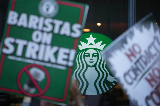 Starbucks workers kick off 65-store US strike on company's busy Red Cup Day