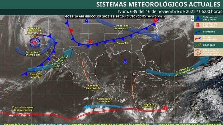 Pronóstico del clima en Quintana Roo para hoy domingo 16 de noviembre 2025