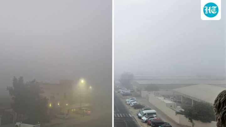 ‘Burj Khalifa missing’: Dubai looks like Delhi as thick fog blankets UAE