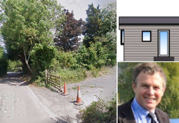 Holiday let plan for wooden-clad static caravan off Ratling Road, Aylesham, turned down