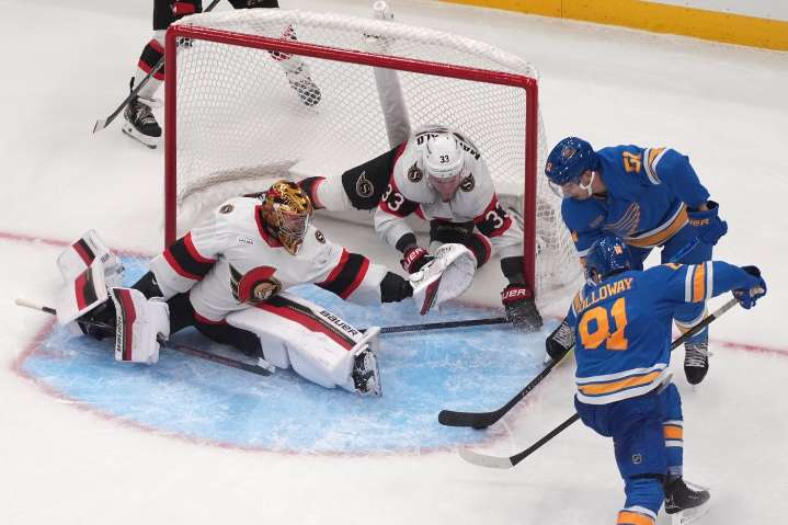 Matthew Kessel’s late goal helps St. Louis Blues beat Ottawa Senators 4