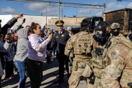 ‘We’re not a violent city’: Chicago locals take on ICE block