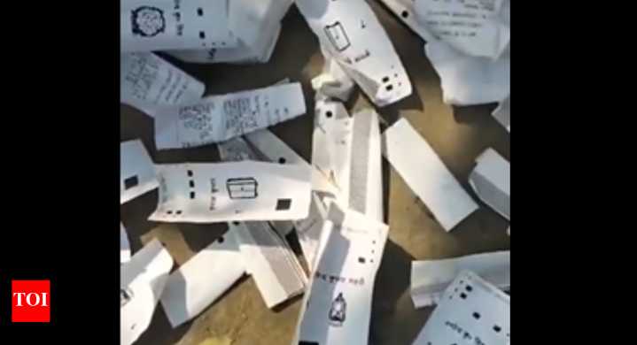 Bihar polls: VVPAT slips found on roadside; election official suspended, EC clarifies