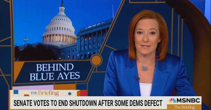 MSNBC’s Jen Psaki Asks How Schumer Went From ‘Fiery’ Leader To Shutdown Villain