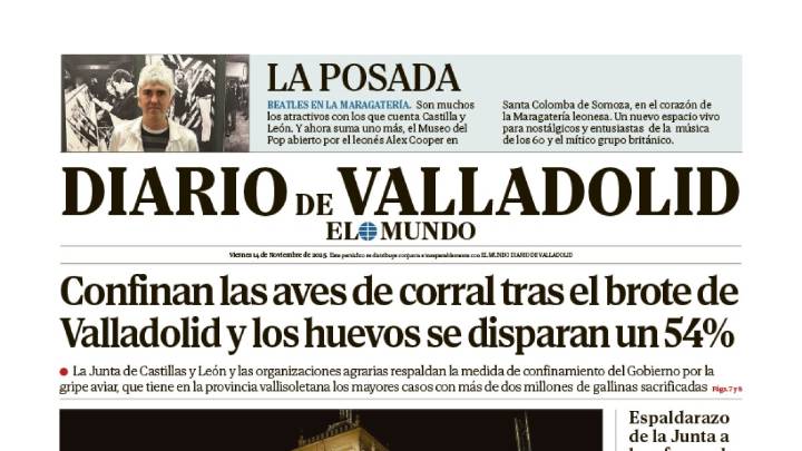 Portada de Diario de Valladolid del 14 de noviembre de 2025