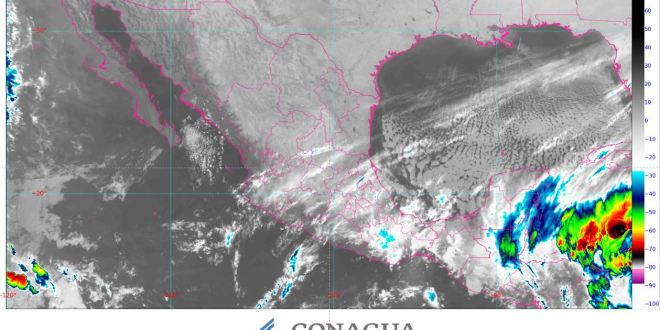 Se pronostican lluvias de fuertes a muy fuertes para regiones de Veracruz, Oaxaca, Chiapas y Tabasco