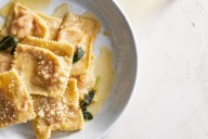 Lidia Bastianich’s recipe for Pumpkin Ravioli, a fall dish using butternut squash