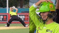 Funny Scenes! Georgia Voll's Ramp Shot Mishap Leaves Teammates In Splits During HH vs ST Women's Big Bash League Clash; Video