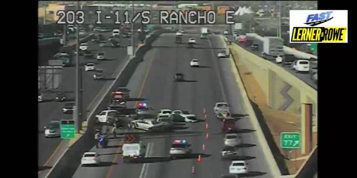 Multi-car crash on I-11 near Rancho backs up traffic to Downtown Las Vegas