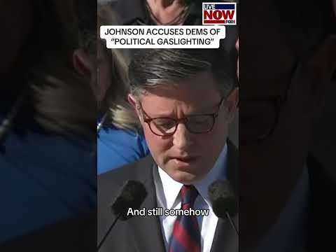 Speaker Johnson accuses Democrats of “political gaslighting.” #politics #news #shutdown