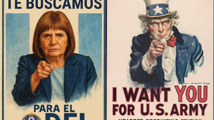 El insólito posteo de Bullrich: inspirada en el "Tío Sam" de EEUU, lanzó una carrera para ser detective