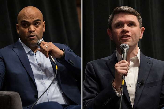 U.S. Senate hopeful Colin Allred criticizes rival James Talarico for accepting billionaire donations